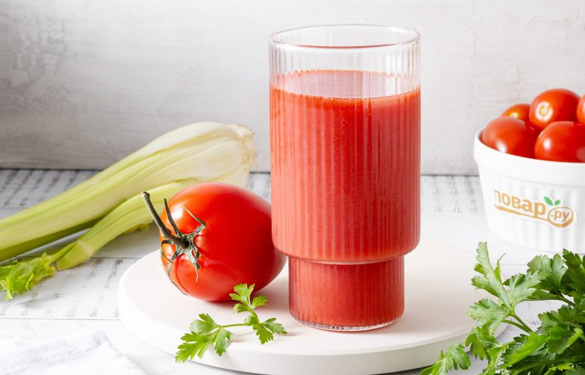 1. Этап. Томатный сок с сельдереем: Томатный сок с сельдереем готов!