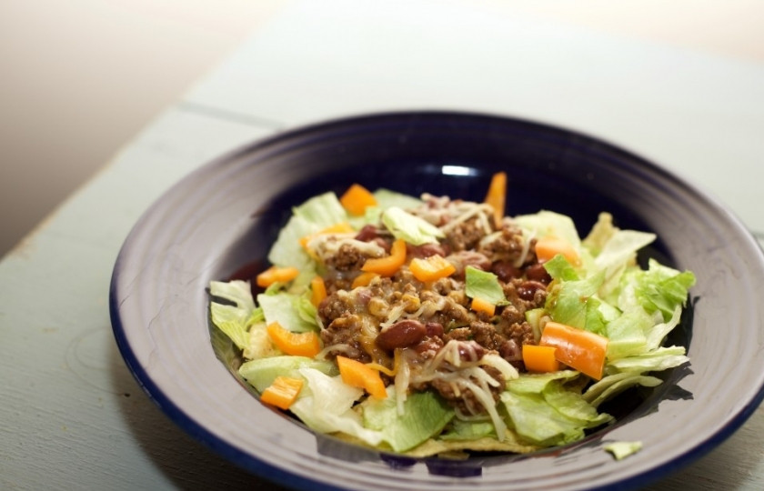 1. Этап. Французский салат с мясом: 3. Вот такая получается красота!