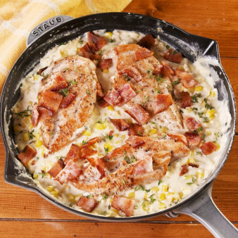 Garlicky Creamed Corn Chicken