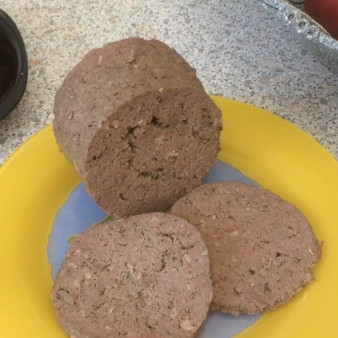 Рубленая колбаса из куриных потрошков