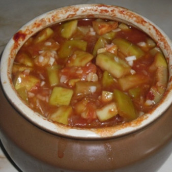 Кабачки в горшочке