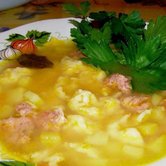 Суп с клецками