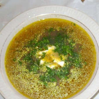 Грибной суп с рисом