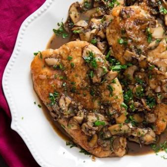 Курица Марсала с грибами