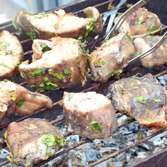 Налим на мангале