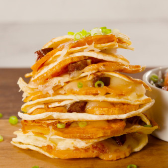 Sweet Potato Chorizo Breakfast Quesadillas