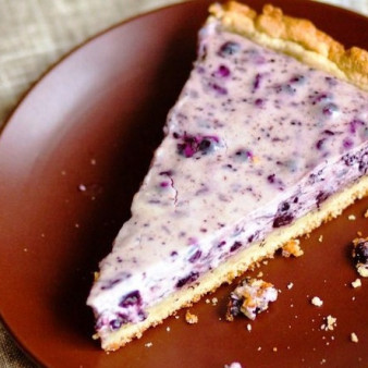 Черничный пирог с творогом