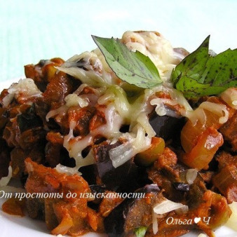 Рагу из баклажанов с оливками