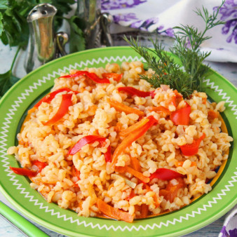 Булгур с овощами в мультиварке