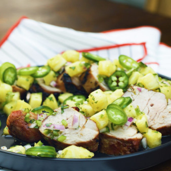Pineapple Jalapeño Grilled Pork Tenderloin