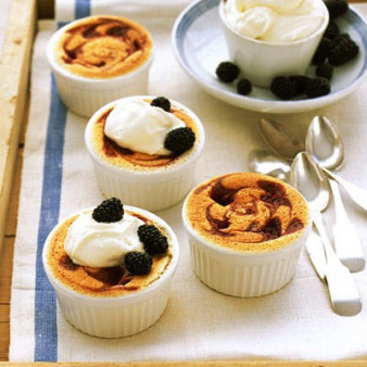 Lemon-Berry Pudding Cakes