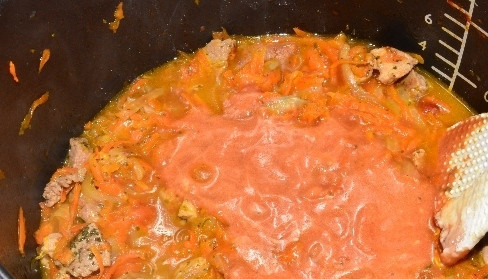 1. Этап. Подлив в мультиварке: Перемешиваем, доводим блюдо до кипения и готово. Желаю приятного аппетита!