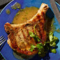 Pork Chops with Peach-Mango Chili Sauce