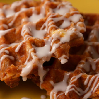 Your Weekend Mornings Need These Cinnamon Roll Waffles