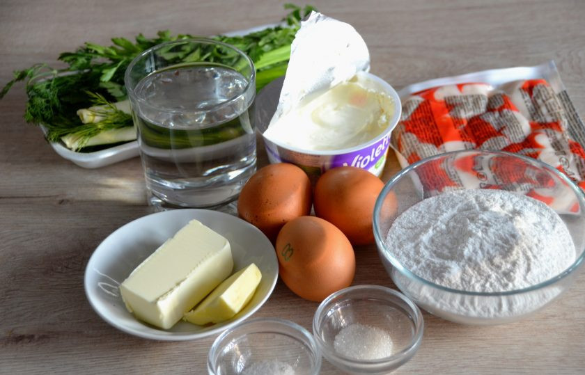 1. Этап. Профитроли без глютена: Подготовьте ингредиенты.