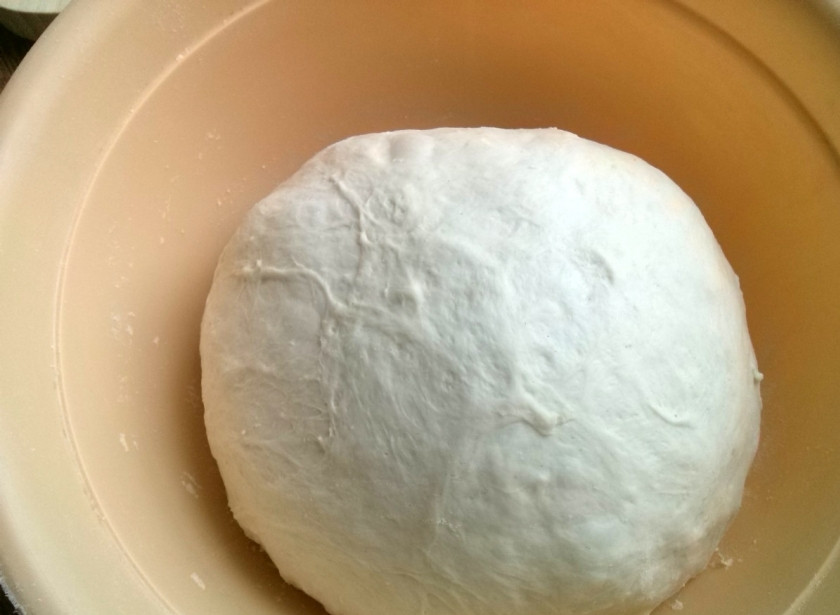 1. Этап. Багет классический: Таким будет тесто через два часа.