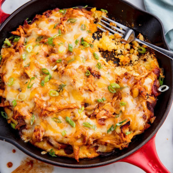 BBQ Chicken Cornbread Skillet
