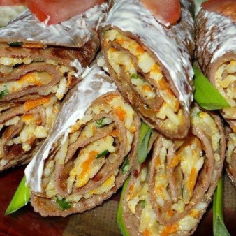 Печеночные блины с морковкой
