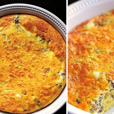 1. Этап. Фритата Чизбургер: 6. Выпекать фритату в разогретой духовке в течение 15-20 минут.