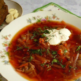 Борщ из конины