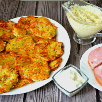 Драники с крабовыми палочками