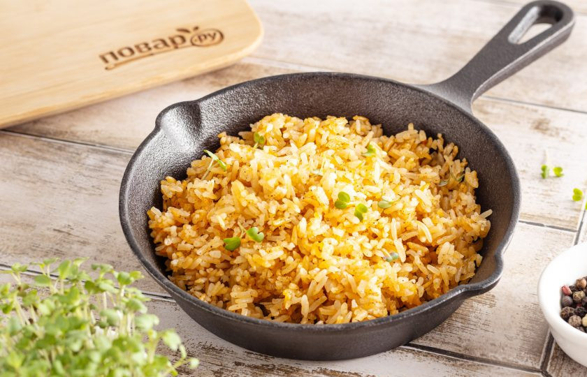 1. Этап. Рис жареный на сковороде: Рис жареный на сковороде готов, приятного вам аппетита!