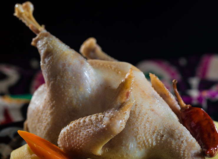 1. Этап. Шурпа из петуха: Петуха и картошку подаем в одном блюде.