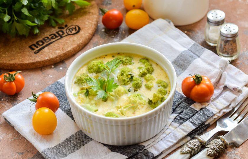 1. Этап. Омлет с брокколи на пару: Приятного аппетита!