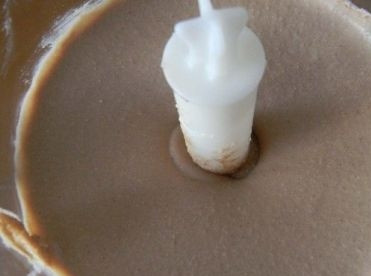 1. Этап. Шоколадный рулет с творожным кремом: Вот какой красивый и однородный крем получится.