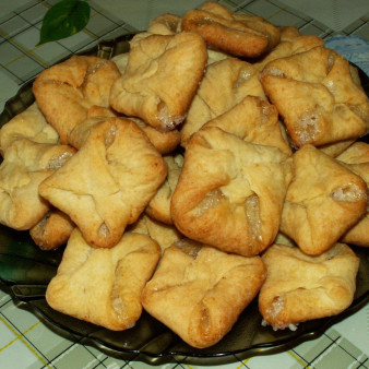 Творожные конвертики с сахаром