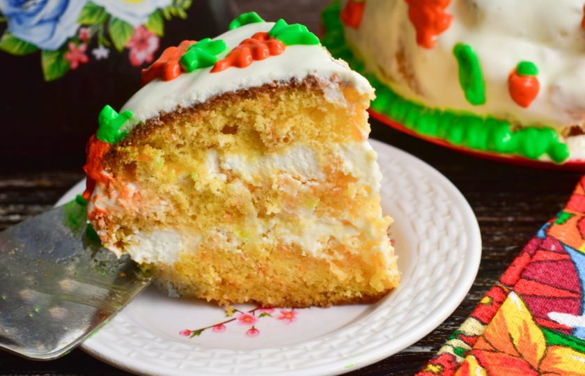 1. Этап. Морковный торт с ананасами: Приятного чаепития!