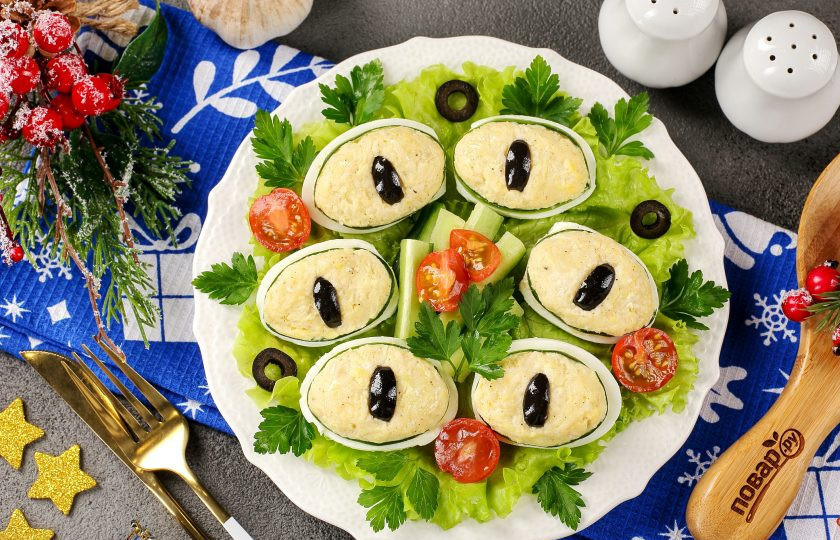 1. Этап. Фаршированные яйца Глаз дракона: Фаршированный яйца 