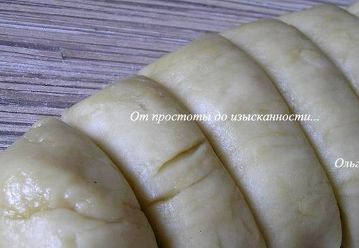 1. Этап. Постный шоколадный торт а-ля Наполеон: Затем тесто разделите на 6 частей.