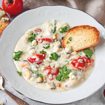 Мидии в соусе Горгонзола