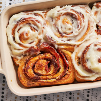 Maple Bacon Cinnamon Rolls