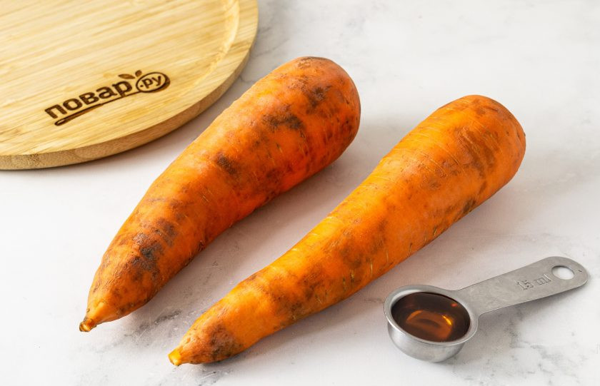 1. Этап. Сок из моркови: Подготовьте все ингредиенты.