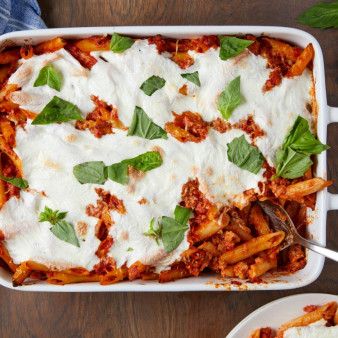 Baked Penne Alla Vodka with Turkey