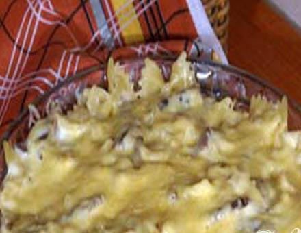 1. Этап. Макаронная запеканка с телячьими языками: 6. Когда расплавится сыр, можно подавать запеканку к столу.