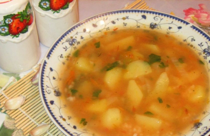 1. Этап. Суп Харчо постный: Харчо готов! Дайте ему настояться под крышкой 20 минут. Потом подавайте. Приятного аппетита!