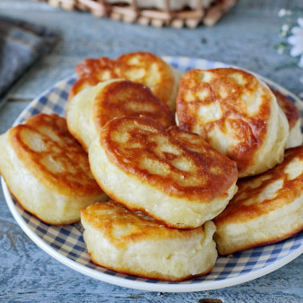 Пышные оладьи без яиц