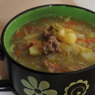 Суп с говяжьим фаршем