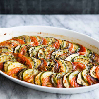 Zucchini, Eggplant, Tomato Gratin