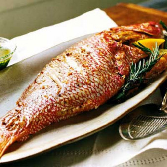 Whole Roasted Snapper with Parsley Vinaigrette