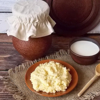 Пшенная каша с творогом