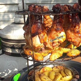 Куриные ножки с картошкой из тандыра