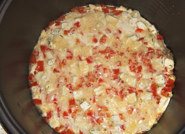 1. Этап. Замороженная цветная капуста в мультиварке: Запекаем минут 40 в режиме 