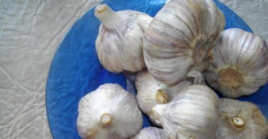 1. Этап. Закуска из чеснока на зиму: 1. Чеснок выбираем крупный и крепкий. Чистим и делим его на зубчики, стараясь не повреждать их.