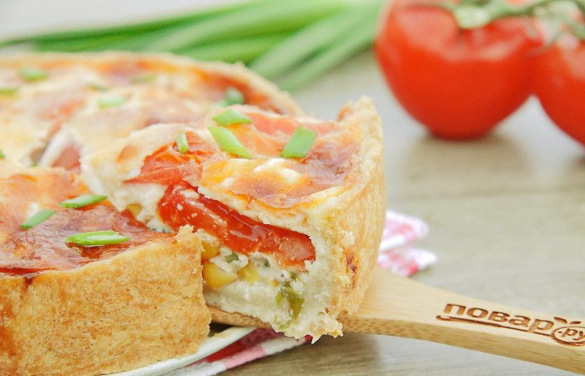 1. Этап. Французский пирог с кукурузой и помидорами: 12. Приятного аппетита!