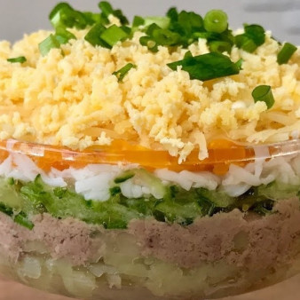 Нежнейший салат из печени трески