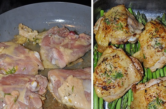 1. Этап. Быстрый маринад для курицы: 2. А дальше (как один из вариантов) обжарьте ее на сильном огне с двух сторон до румяной корочки, выложите на противень и отправьте в духовку до готовности. Подушка из стручковой фасоли станет отличным гарниром.